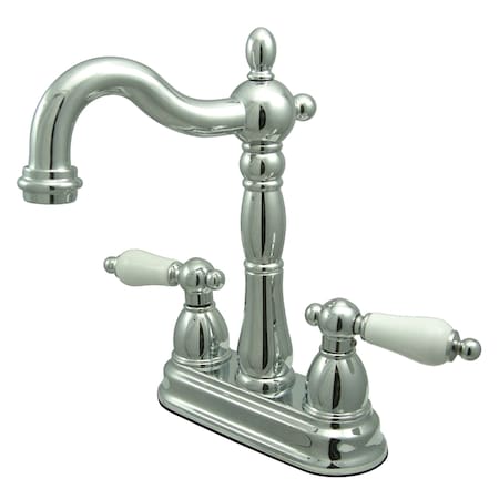 Kingston Brass Heritage Bar Faucet W/out Pop-Up Rod, Chrome KB1491PL